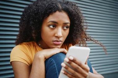 Young person on the phone