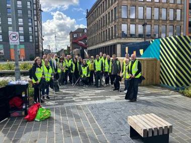 Group of volunteers at litter pick event