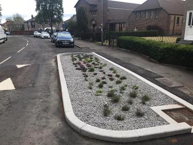 Rain gardens at Croftfoot 1