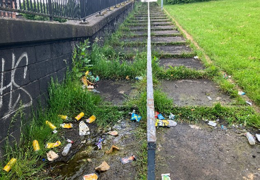 Elmvale Street Stairs Before