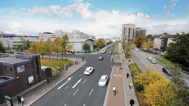 North Hanover Street Birds Eye View Looking North