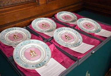 Crafted commemorative plate which each individual received 