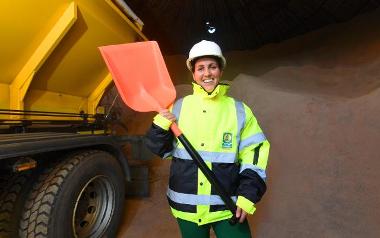 Gartcraig salt dome with Cllr Richardson