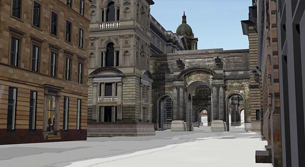 3D Urban Model City Chambers Arch Displays a larger version of this image in a new browser window